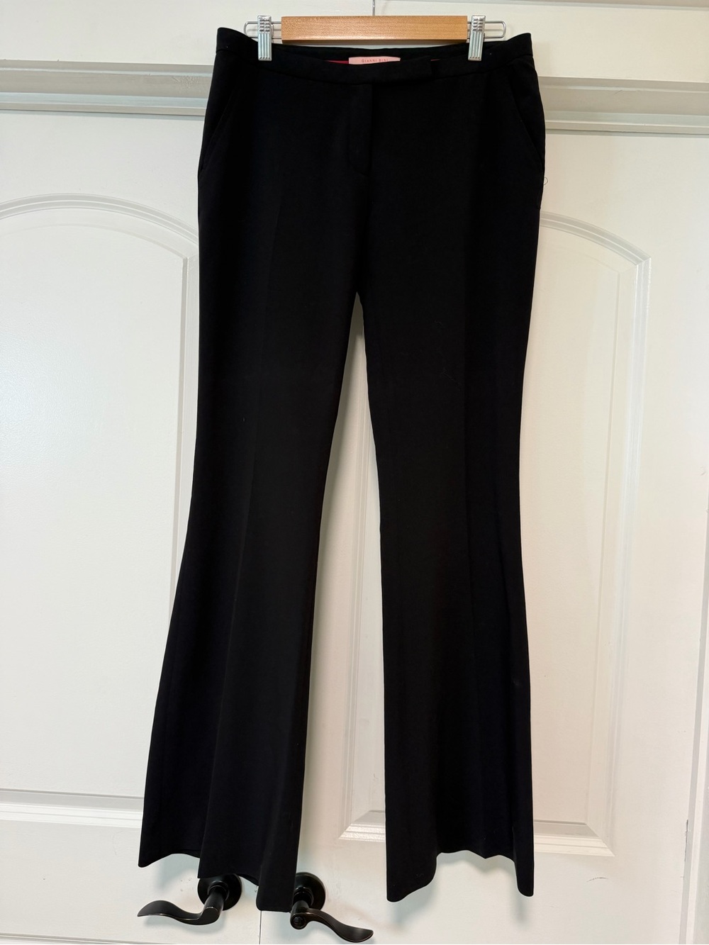 🩷 Gianni Bini Y2K Low Rise Big Flare Black Professional Dress Pants Career 🩷
